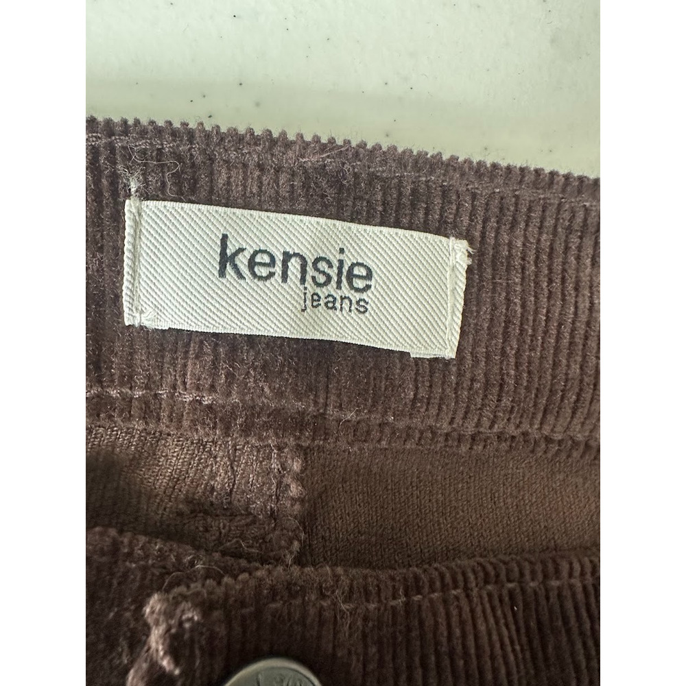 Kensie Jeans The Natalie High Rise Boot Cut Corduroy Pants Size 6 /28 Dark Brown - Picture 8 of 12